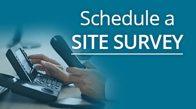 schedule site survey for communications services
